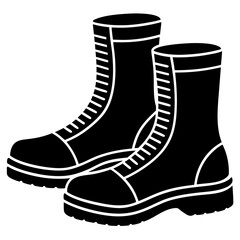 boots black silhouette art illustration