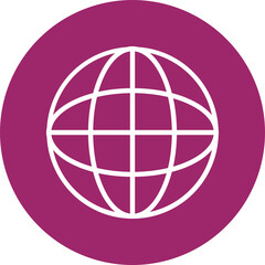 Globe Vector Line White Circles Multicolors