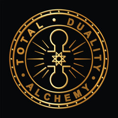 magic alchemy gold evil logo