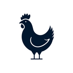 simple chicken vector icon illustration, abstract chicken rooster face head mascot logo vector icon