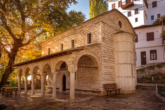 Church at Makrinitsa village of Pelion in Greece