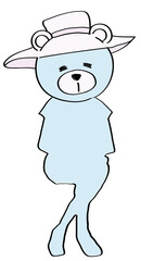 illustration of bearhead sitting 3 _ colored