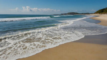 Fototapeta premium sand beach and sea, ai generated