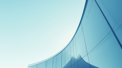 Obraz premium blue glass wall