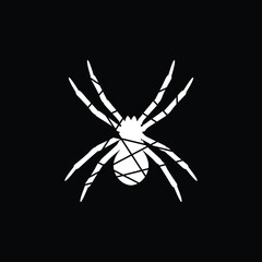 spider logo insect logo design vector flat