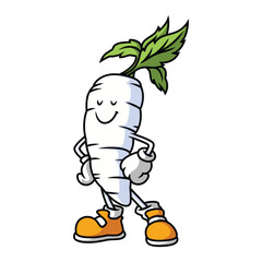 Cute Radish Cartoon