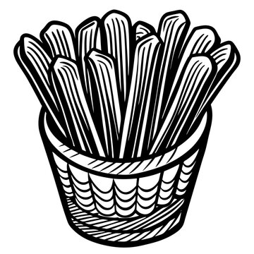 recommend clip art: churros black silhouette art illustration