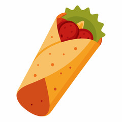 A strawberry roll food vector illustration