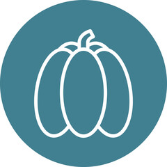  Pumpkin Vector Line White Circles Multicolors