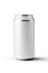 Blank Aluminum Soda Can on White Background for Brand Mockup