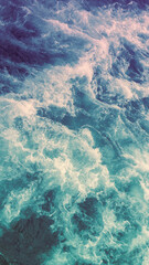 Top view of the wash behind the boat