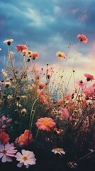 Obraz premium Flower field photography landscape.