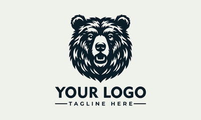 Himalayan Bear Logo Vector Logo Unleash the Symbolism of Majestic Nature, Strength, and the Himalayan Spirit Symbolize Wilderness Conservation, Mountain Heritage