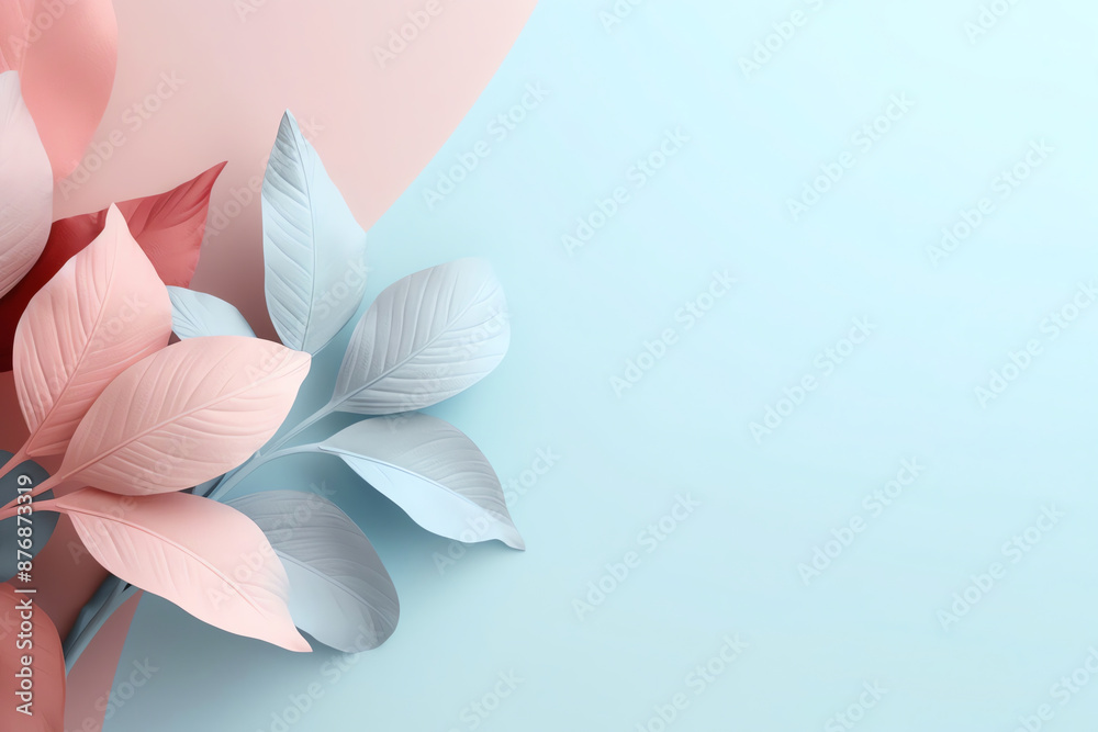 Fototapete leaf background with blank copyspace, empty background for text