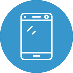 Smartphone Vector Line White Circles Multicolors