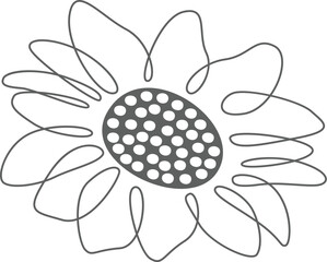 Sunflower Line Art