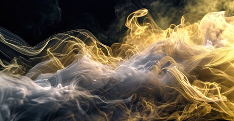 Swirling abstract smoke and light patterns