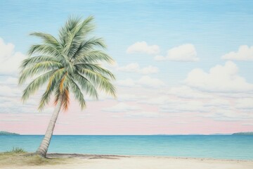 Fototapeta premium Beach tree sea outdoors.