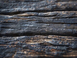 Obraz premium Close-up view of wooden texture with intricate grain patterns