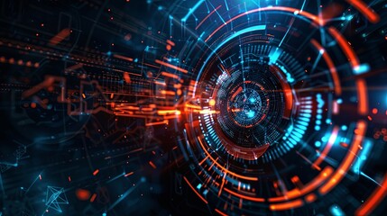 Obraz premium futuristic ui hologram background design