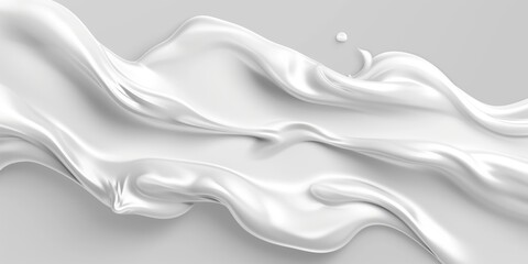 A stream of white liquid flows down a gray surface