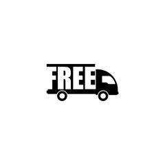 Free Delivery truck icon isolated on white background