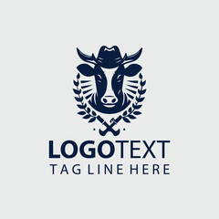 Cow Boy Farmer Logo