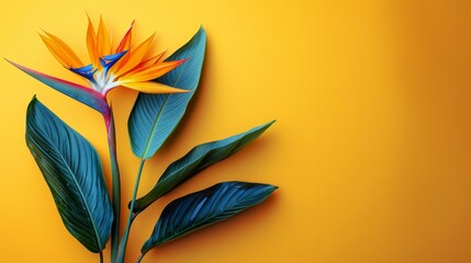 Bird of Paradise flower or Strelitzia isolated