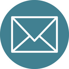 Email Vector Line White Circles Multicolors