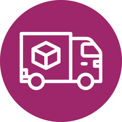 Logistics Vector Line White Circles Multicolors