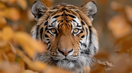 Fototapeta premium close-up portrait of a majestic tiger