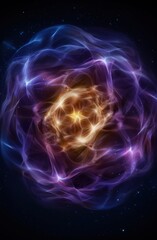 Cosmic energy swirls in the night sky