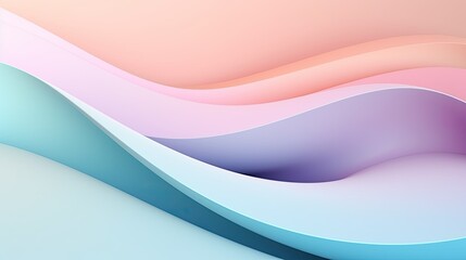 Obraz premium Abstract pastel colors 3d wave background. Abstract background in soft pastel colors