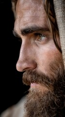 Obraz premium close-up portrait of a bearded man