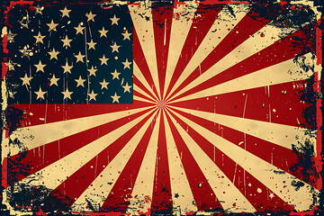 American frame background. A grunge american poster for your message