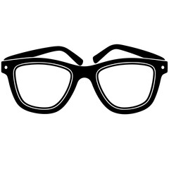 Fototapeta premium glasses black silhouette art illustration