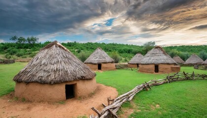 A basic living space, often found in rural or underdeveloped areas. Reflects local building techniques and cultural traditions.