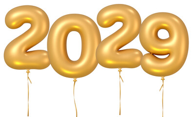 Number 2029 balloon and ornament