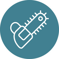 Chainsaw Vector Line White Circles Multicolors