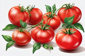 tomatoes on a white background
(Generative AI)