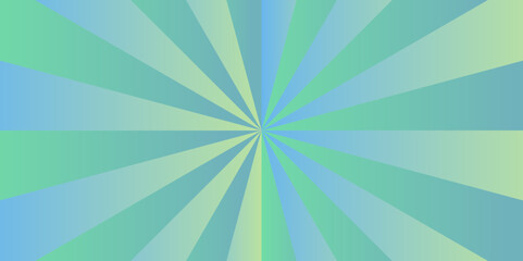 Modern sunshine retro sunburst beam green sunrise gradient wallpaper. sunlight summer beautiful geometric frame ray backdrop texture background.	

