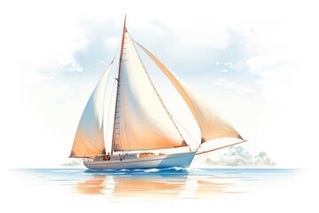 Fototapeta premium Sailboat vehicle yacht transportation.