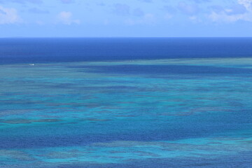 The cobalt blue sea seen from the northernmost point of Ishigaki Island,Hirakubozaki