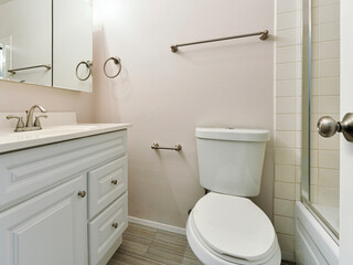 Modern residential bathroom interior