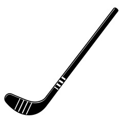 hockey stick black silhouette art illustration