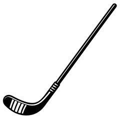 hockey stick black silhouette art illustration