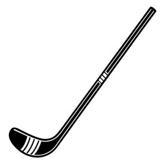 hockey stick black silhouette art illustration