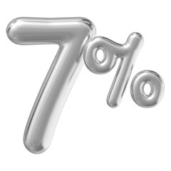7 Percent Off Sale Gold Number 3D