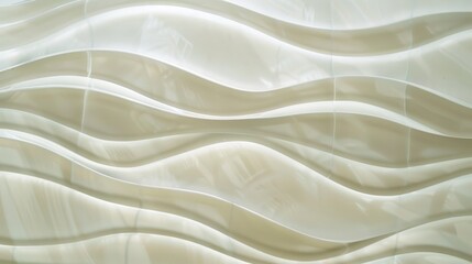 Obraz premium Cream wavy glass with soft, minimal wave patterns and a subtle color tone. 