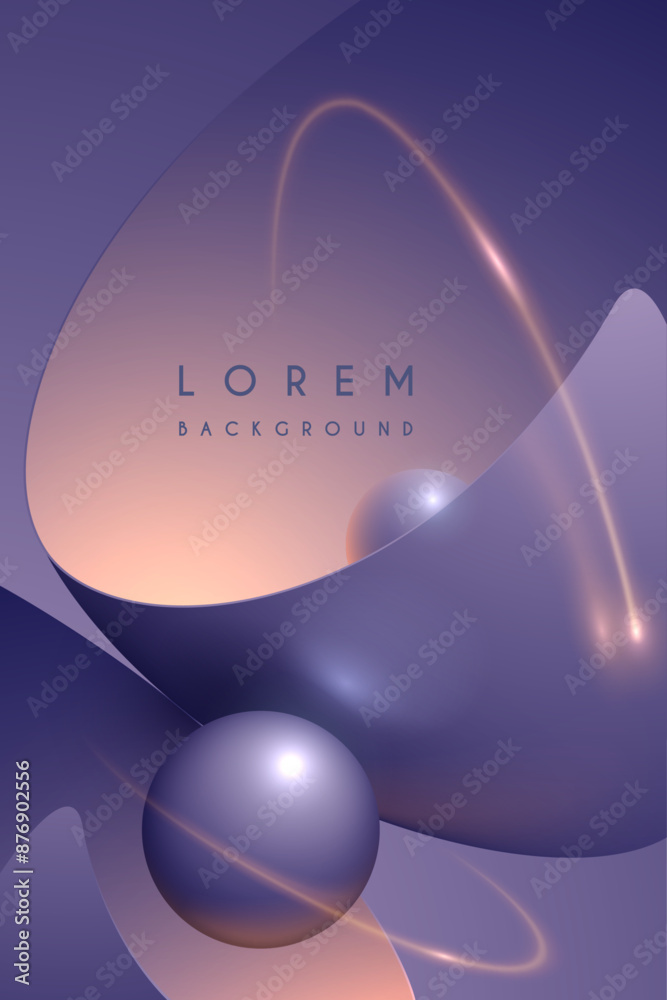 Poster Abstract geometric shapes with light effects